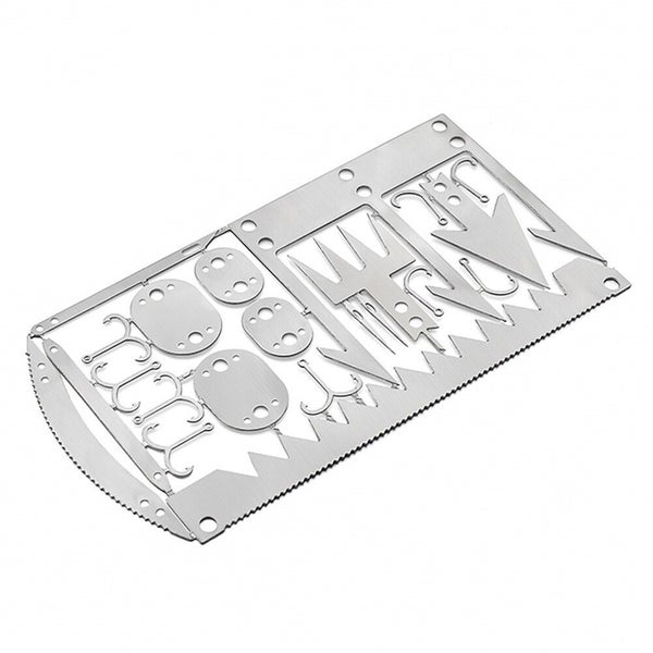 22 in 1 Camping Survival Card Pocket Multitool Fishing Hooks Card Knife New Carousel 2