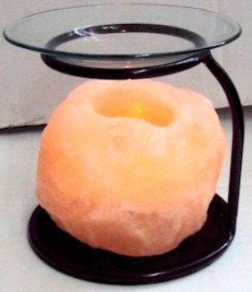 Aromatherapy salt (genuine Himalayan salt) tealight oil burner Carousel 1