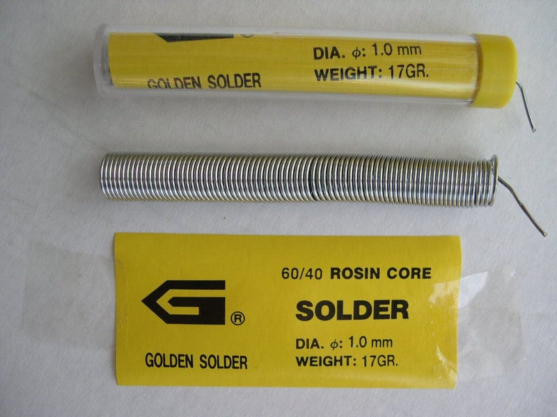 Solder Pen 60/40 Tin / Lead Resin Flux Core Tube MadeIn Taiwan 17cm 1mm Diameter Carousel 1