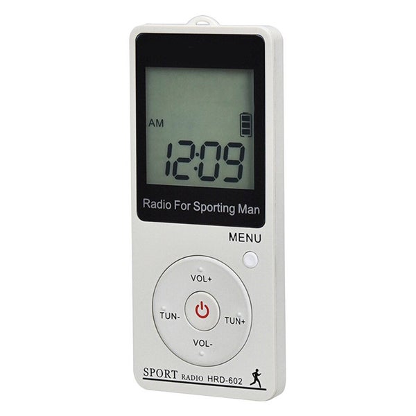 AM FM Portable Radio Outdoor Sports For Walk Step Count Pocket LCD Display Carousel 5