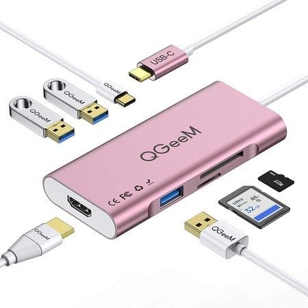 7 in 1 USB C Hub Type C to HDMI 4k Adapter Compatible with MacBook Pro Carousel 1