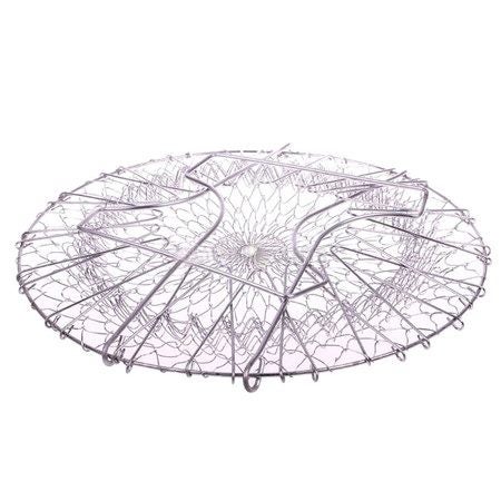 Foldable Steam Rinse Strain Fry French Chef Basket Cook Drainer Basket Carousel 18
