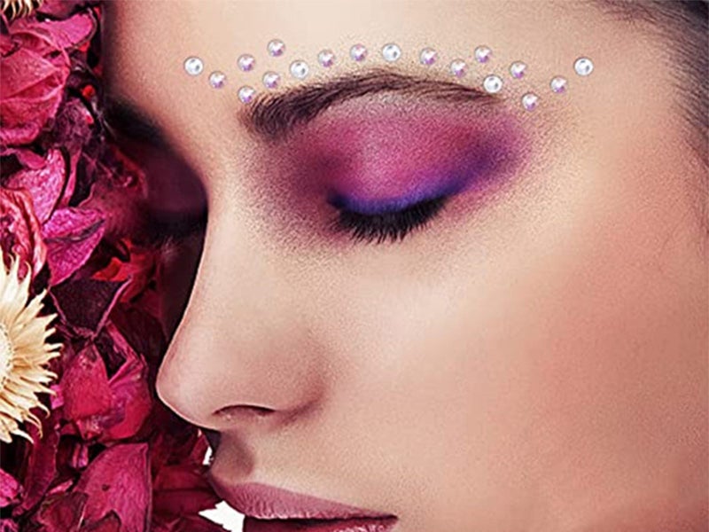 6 Sheets Adhesive Eye Body Face Gems Jewels Rhinestone Stickers for Party Carousel 4