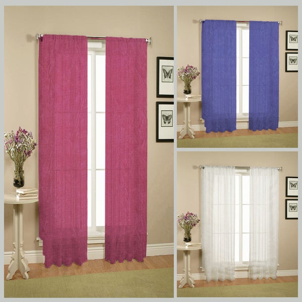 Pair of Crushed Sheer Curtains Carousel 2