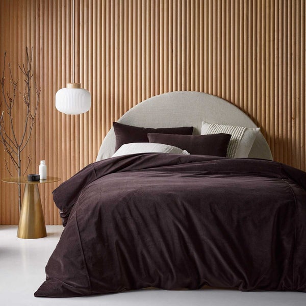 Cotton Velvet Quilt Cover Set Chocolate Carousel 1