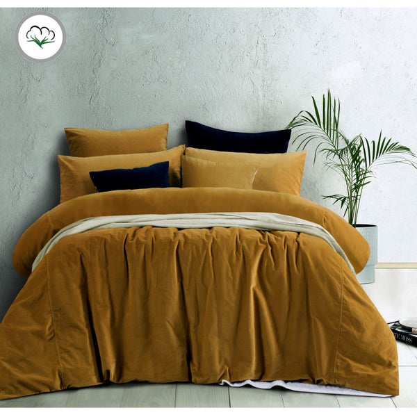 Cotton Velvet Quilt Cover Set Gold Harmony Carousel 2