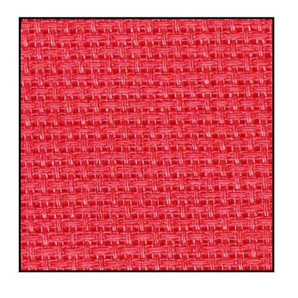 Cross X Stitch Red Aida Cloth 14ct Size 55x30cm Fabric Carousel 1