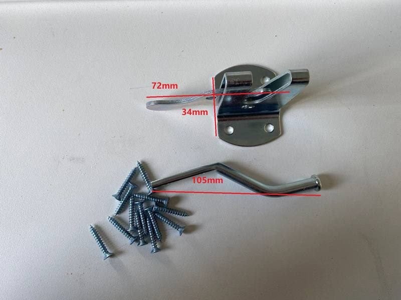 Gate Latch Self-Locking Door Latch Hasp Stapler Gate Lock Carousel 1