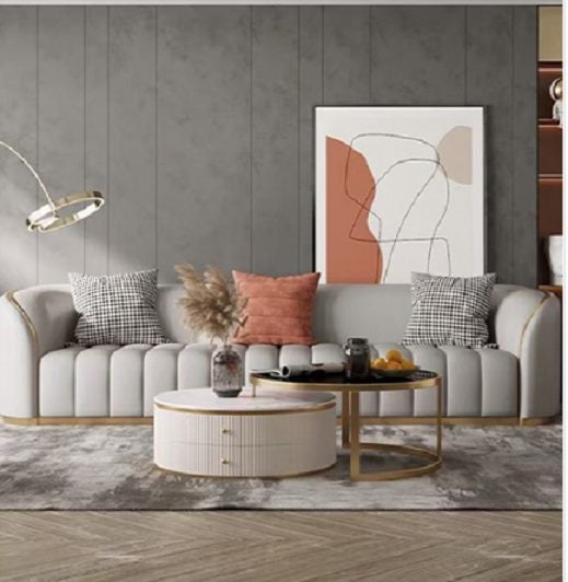 CLEARANCE - Nalin 3 Seater Sofa - Grey *60% Off * Last Floor Model Carousel 8