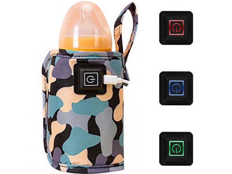 Travel USB Bottle Warmer Milk Heat Keeper Bag Feeding Bottle Storage Bag Black Carousel 1