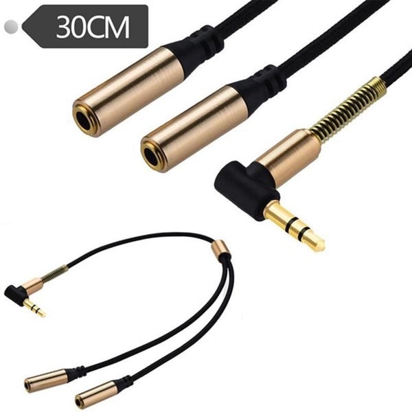 3.5mm 1 To 2 Dual Y Audio Headset Jack Splitter Share Cable Adapter Connector Carousel 6