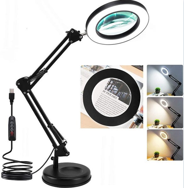 LED Lighted Magnifier with Light for Reading, Crafts ,Repair, Tattoo and more Carousel 1