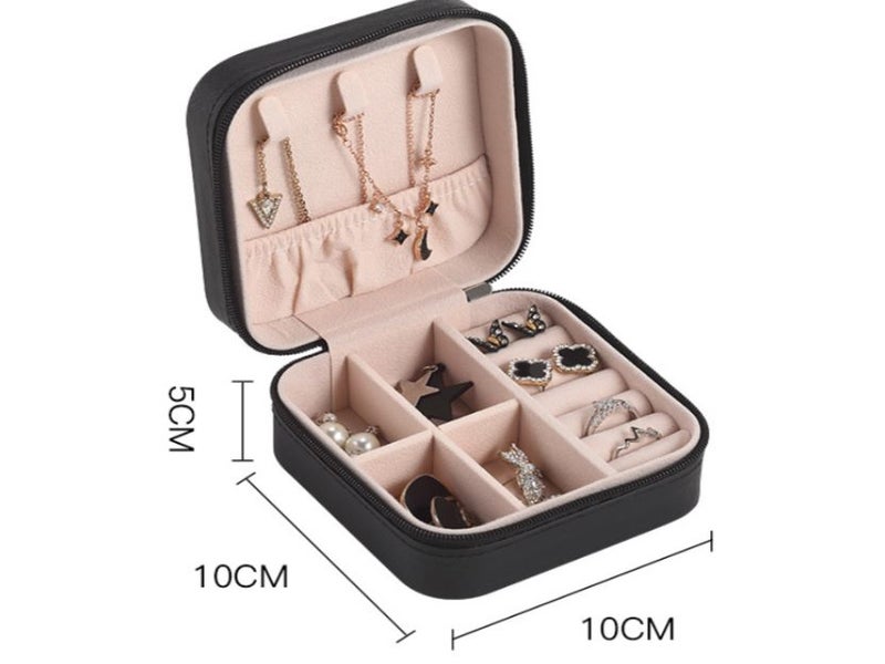 Portable Jewelry Storage Box For Ring Earrings Necklace Mother's day Gift Carousel 1