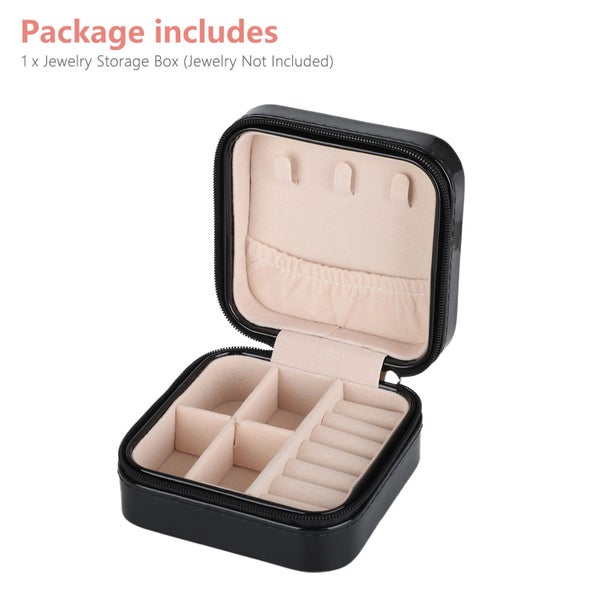 Portable Jewelry Storage Box For Ring Earrings Necklace Mother's day Gift Carousel 5