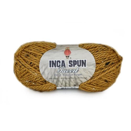 Alpaca Yarns Inca Spun Tweed 10ply/Worsted 8920 Mustard Carousel 1