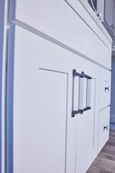 Light Grey Freestanding Vanity 900mm (SOLID WOOD) Carousel 2