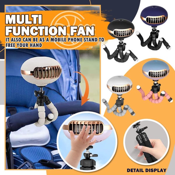 Stroller Fan Portable Planet Fan 3 Speed Quiet Rechargeable Handheld Fan Carousel 1