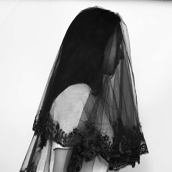 Lace Veil, Bridal Wedding Veils Halloween Veil With Comb And Gloves Carousel 5