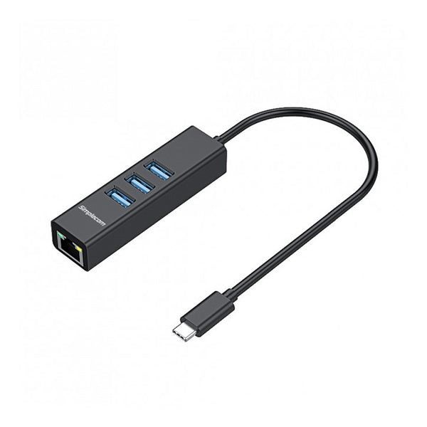 Simplecom Gigabit Ethernet Adapter Usb C To 3 Port Usb Hub Carousel 1