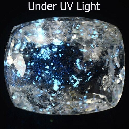 22.47CT RARE HUGE UV REACTIVE 100% NATURAL FLORESCENT PETROLEUM QUARTZ Carousel 4