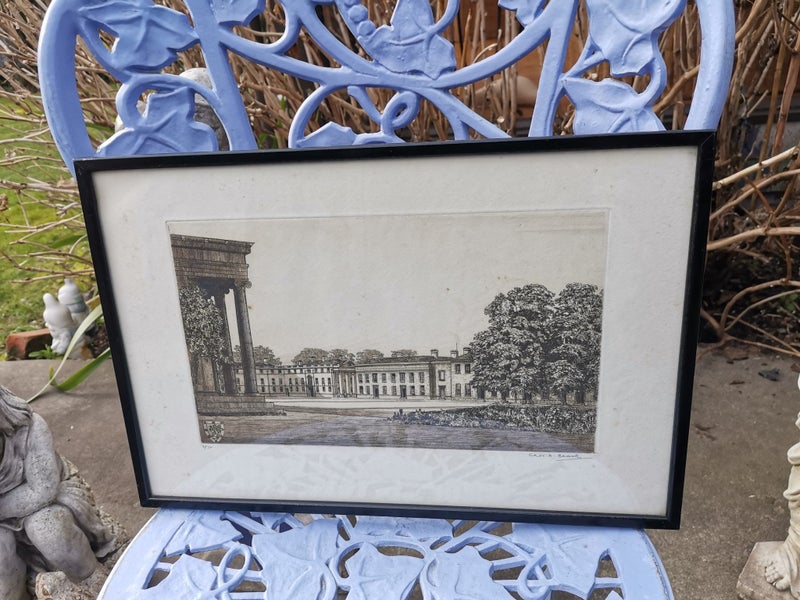 Original Vintage/Antique Etching by Charles Herbert Clark(1890-1950) Carousel 2
