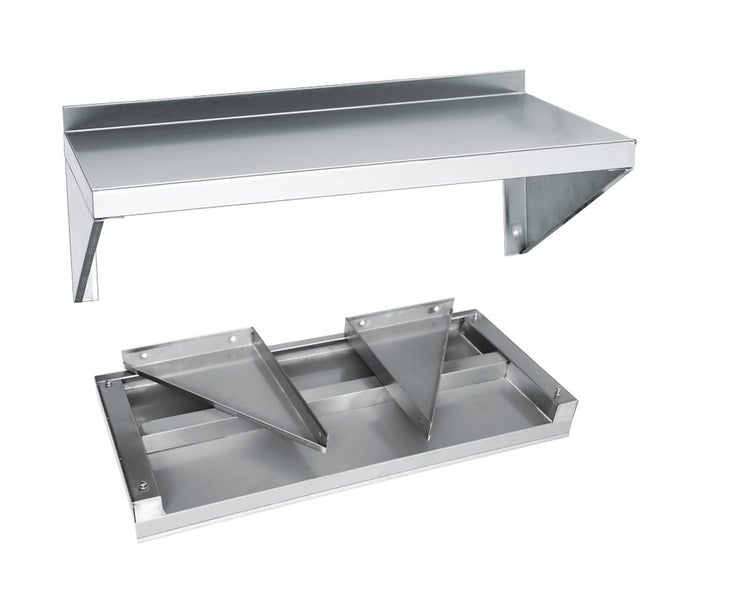 Stainless steel wall shelf 1800mm x 300mm Carousel 1