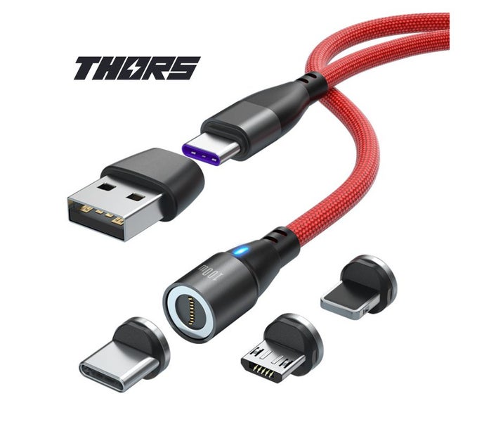 100W Type C Magnetic 2m Super Nova Green Fast Charging Cable with Micro USB plug Carousel 2