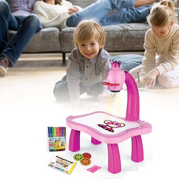 Trace and Draw Kid's Projection Drawing Table Sketching Desk Carousel 10