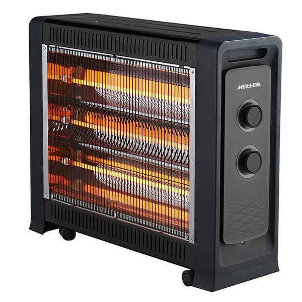 Heller 2400W Quartz Radiant Heater Fan Assisted Portable Electric Panel Heating Carousel 2