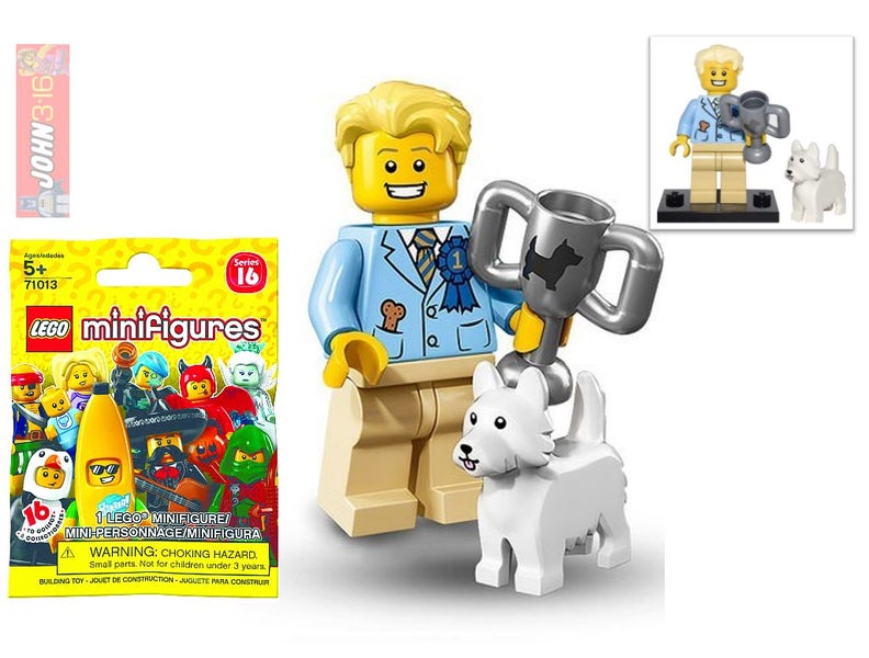 AWESOME LEGO COLLECTIBLE MINIFIGURE SERIES 16 - DOG SHOW WINNER {NEW & SEALED} Carousel 1