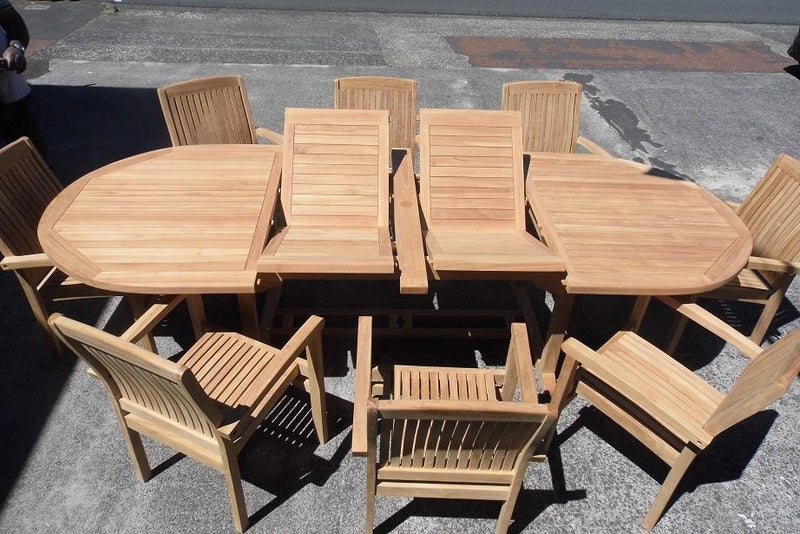 OUTDOOR FURNITURE-TEAK WOOD-TABLE AND 8 CHAIRS. Carousel 2
