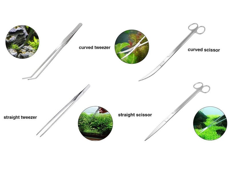 Aquarium Aquascaping Tools Kit Stainless Steel Carousel 11