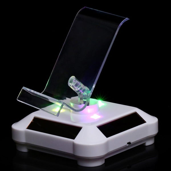 360° Solar Power vertical Rotating Jewelry Phone Watches Display Turn Table Sta Carousel 3