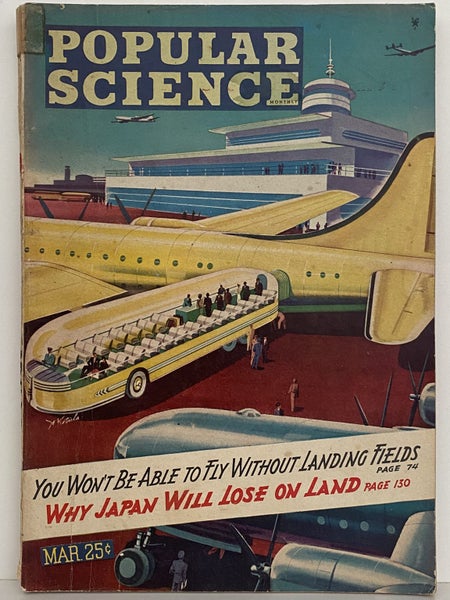 VINTAGE MAGAZINE: Popular Science, Vol 146, No. 3 - March 1945 Carousel 1