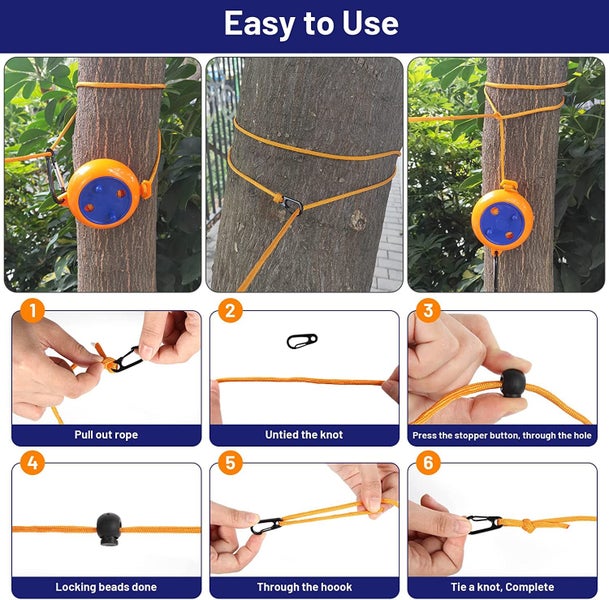 Portable Travel Clothesline Cord,26ft Adjustable Cord Carousel 2