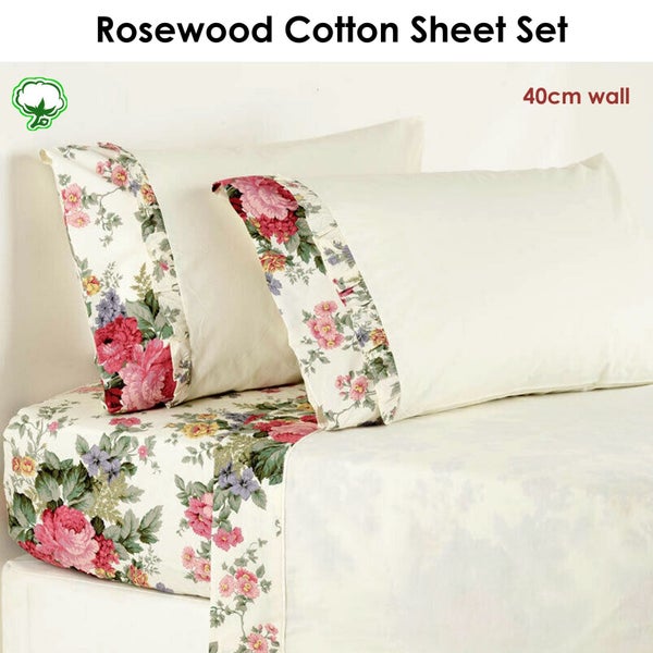 Gainsborough Cotton Rosewood Sheet Set Carousel 2
