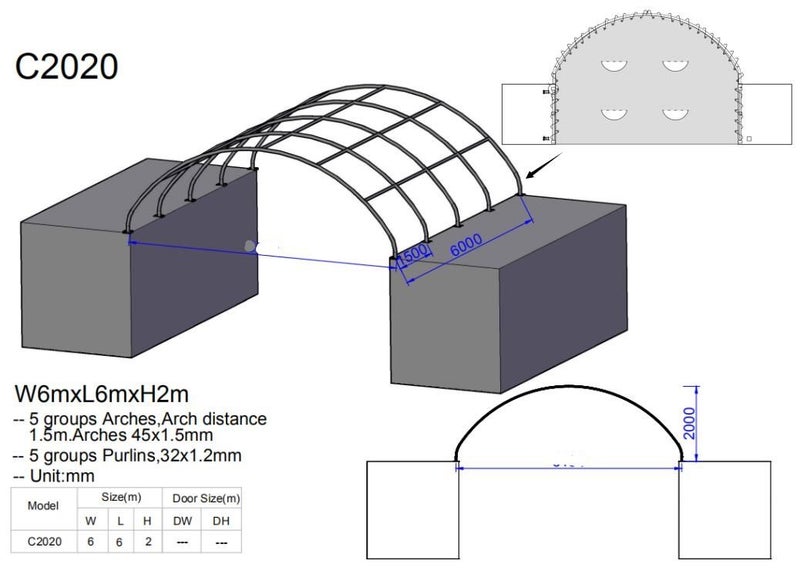 C2020E (6m x 20ft)CONTAINER SHELTER, WITH END WALL Carousel 2