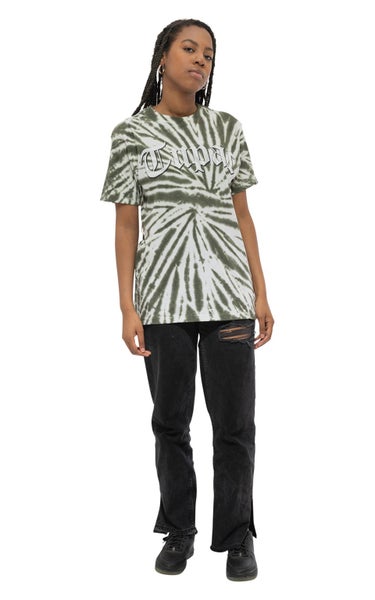 Tupac T Shirt 2PAC Gothic Logo new Official Unisex Dye Wash Green Carousel 2