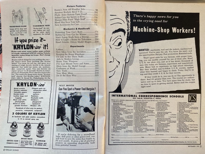 VINTAGE MAGAZINE: Popular Science - Vol. 159, No. 3 - September 1951 Carousel 4