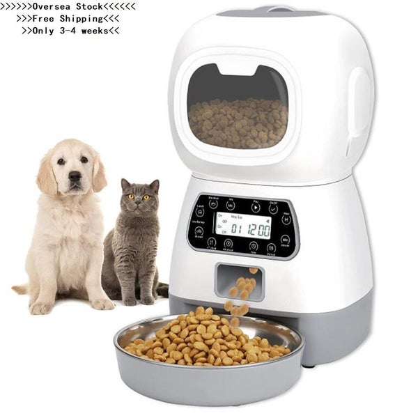 3.5L Automatic Pet Feeder Smart Food Dispenser For Cats Dogs Timer Stainless Carousel 1