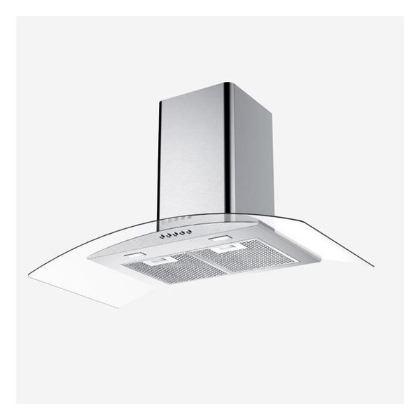 Robinhood Curved Glass Canopy - Stainless Steel (RWK3CL9G) Carousel 1