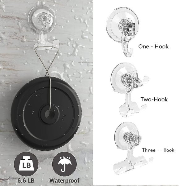 Suction Cup Hooks, Reusable Waterproof Shower Hook, 4pcs Vacuum Suction Hooks,ra Carousel 2