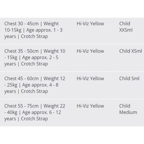 HUTCHWILCO CHILD COMMANDER HI-VIZ WITH CROTCH STRAP Carousel 2