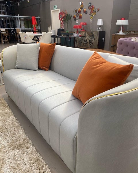 CLEARANCE - Nalin 3 Seater Sofa - Grey *60% Off * Last Floor Model Carousel 2