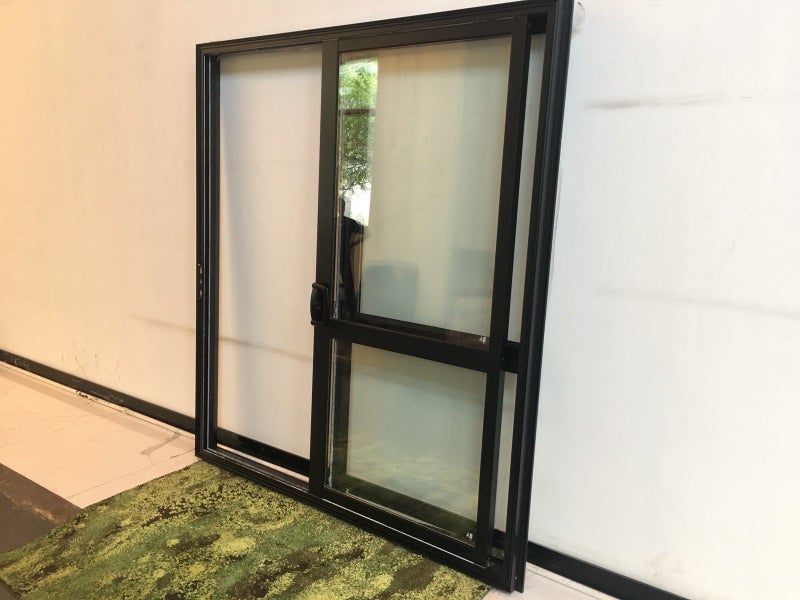 NEW BLACK ALUMINIUM DOUBLE GLAZED SLIDING DOOR:2000H x 2400W Carousel 1