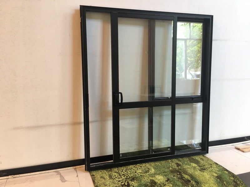 NEW BLACK ALUMINIUM DOUBLE GLAZED SLIDING DOOR:2000H x 2400W Carousel 2