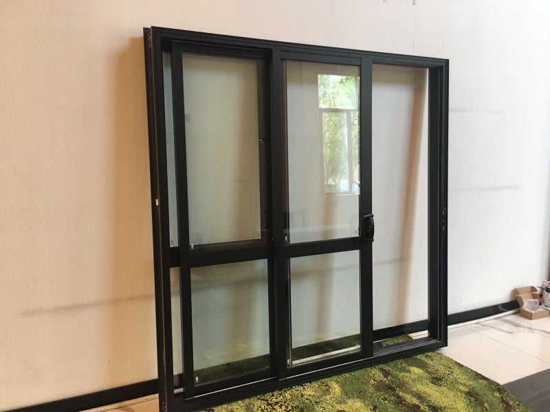 !NEW BLACK ALUMINIUM DOUBLE GLAZED STACKER SLIDING DOOR:2000H x 2400W Carousel 2