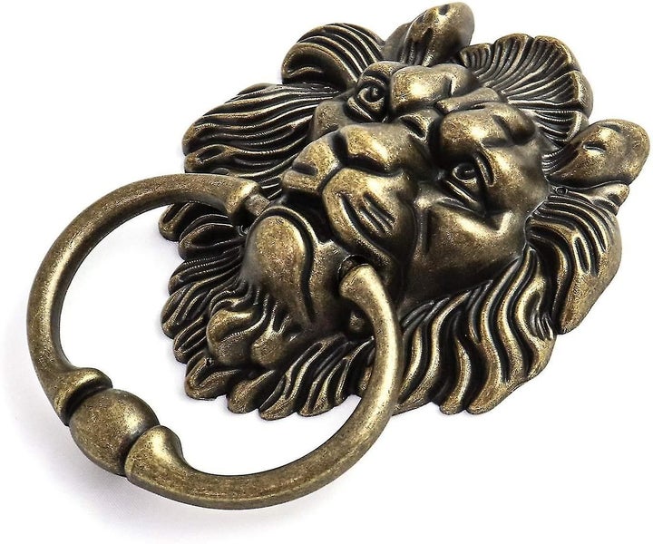 Antique Bronze Lion Door Handle Classical Lion Head Knocker Carousel 2