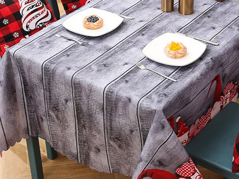 Christmas Print Tablecloth Table Cloth Dinner Table Cover Xmas Decor Style 3 Carousel 1