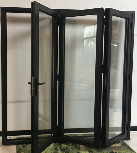 NEW BLACK ALUMINIUM DOUBLE GLAZED BIFOLD DOOR:2000H x 2000W Carousel 5